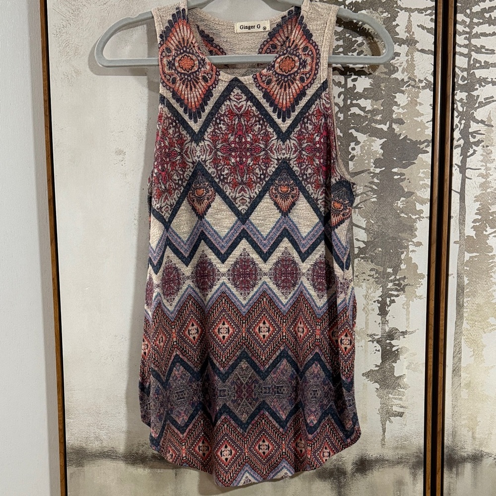 Ginger G Colorful Geometric Tank Top